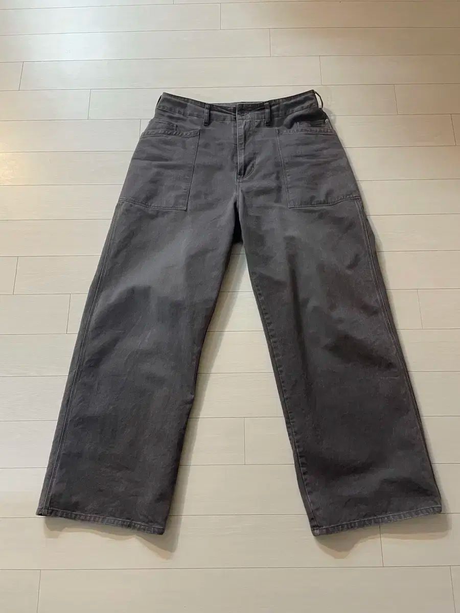 POLYTERU コットン ファティーグ パンツ ミッド グレー 2