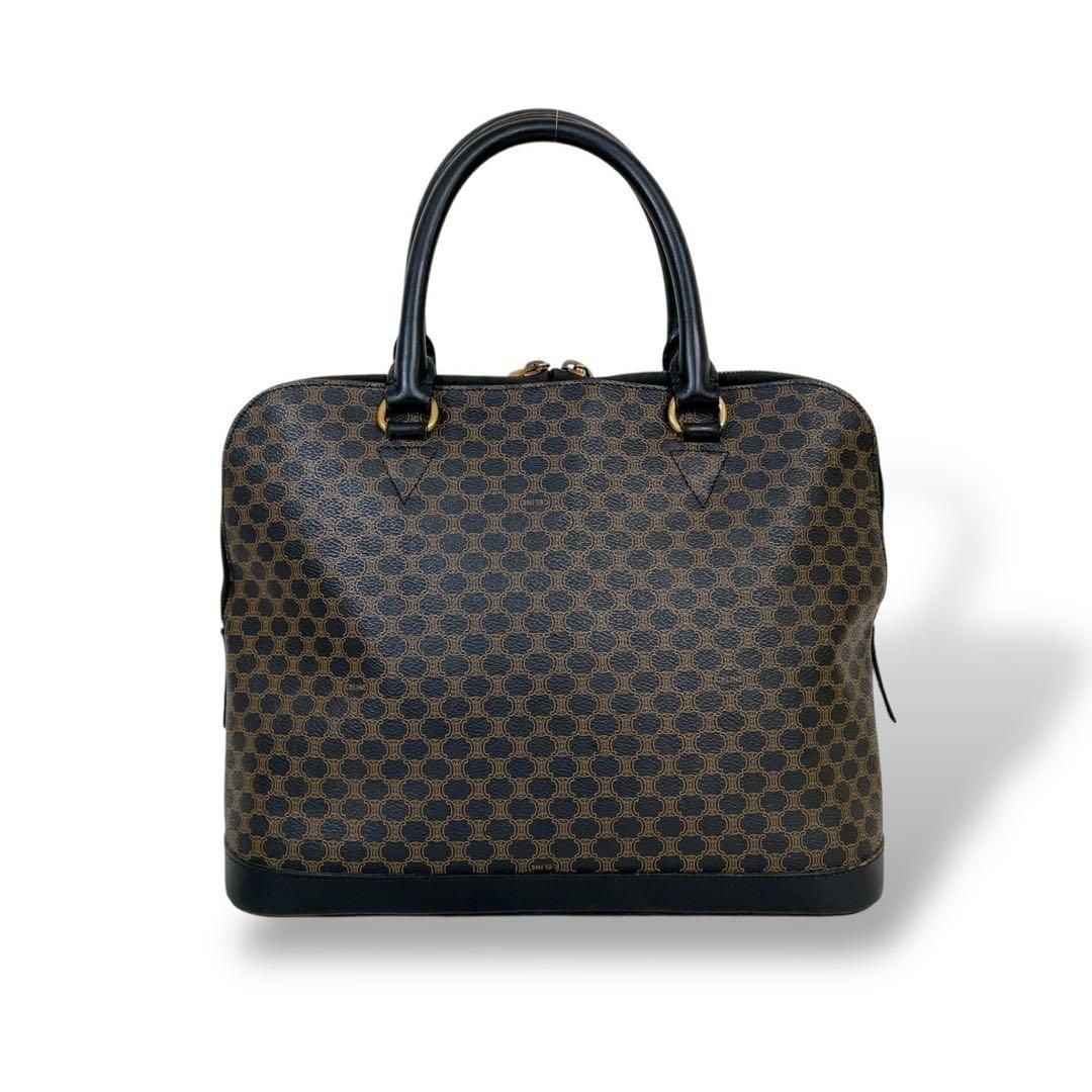 セリーヌ 2way トートバッグ 黒マカダム柄 トリオンフ 3980