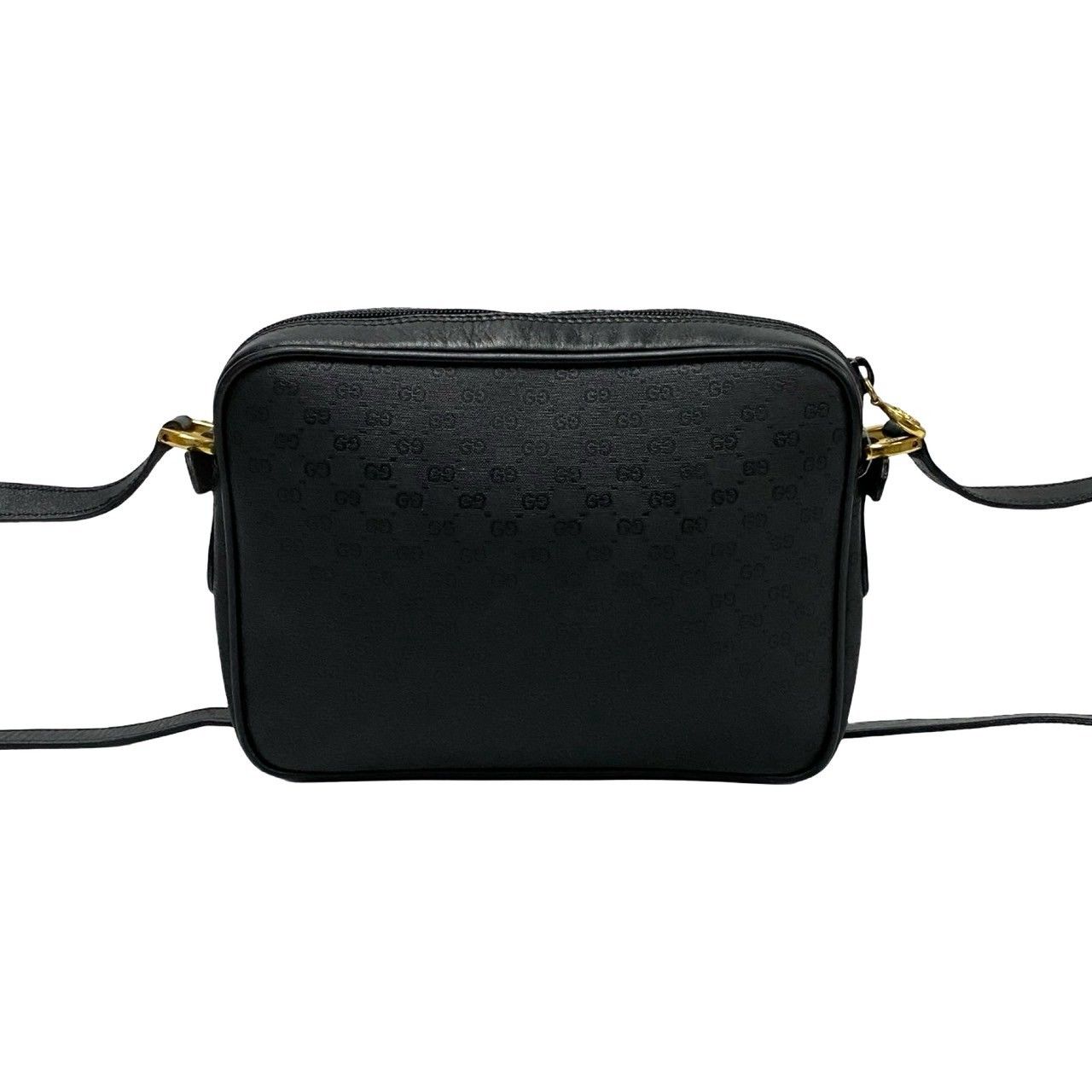 極 美品 オールドグッチ マイクロGG レザー ショルダーバッグ ポシェット 黒 極 美品 オールドグッチ マイクロGG レザー ショルダーバッグ