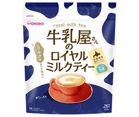 和光堂 牛乳屋さんのロイヤルミルクティー 340g袋×12袋入× 2ケース ｜ 嗜好品 インスタント 粉末 紅茶 袋