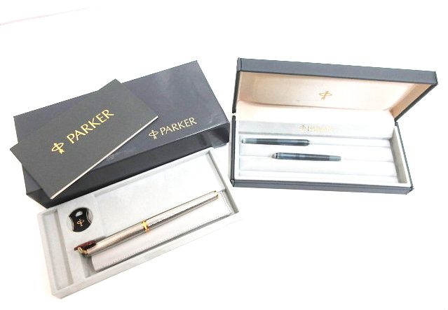 値下げ可能❗️Parkerプリミア シルバー グレンドルジュ 万年筆18K75…