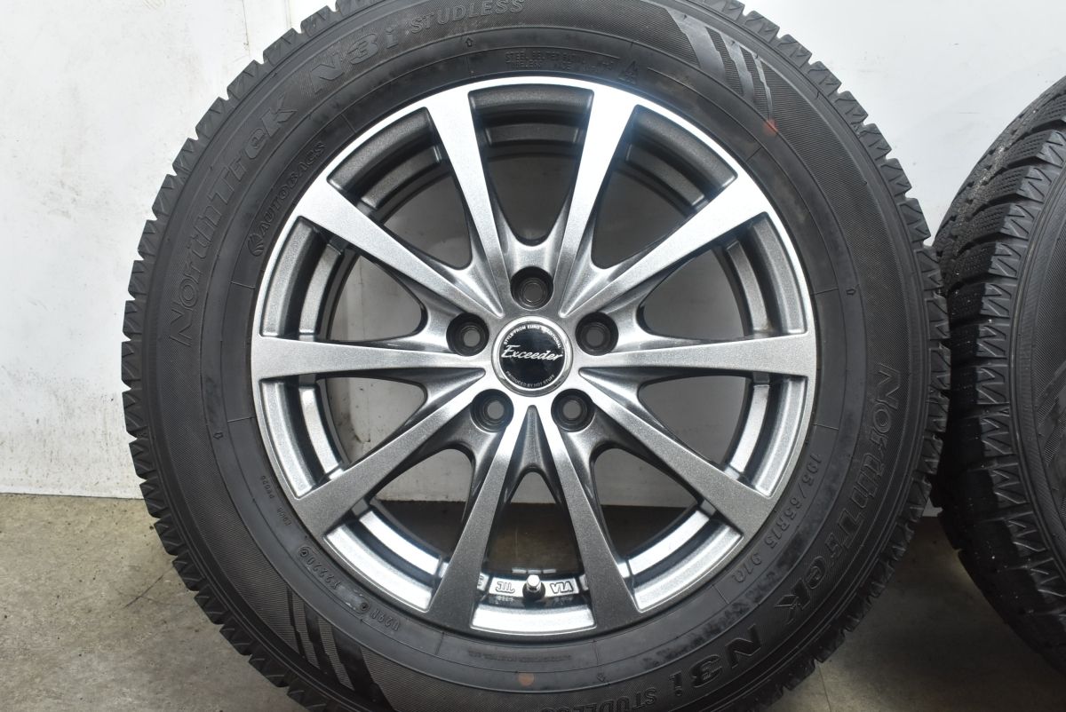 バリ溝 Exceeder 15in 6J 43 PCD100 ノーストレック N3i 195 65R15 プリウス ウィッシュ カローラツーリング スポーツ FFCRYSTALESIA_COM
