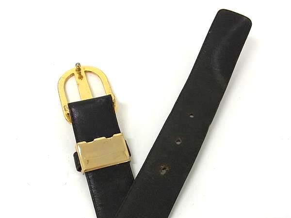 【美品】 イヴサンローラン レザー ゴールド金具 ベルト ダークブラウン YSL Yves saint Laurent イヴサンローラン ベルト レザー 本革