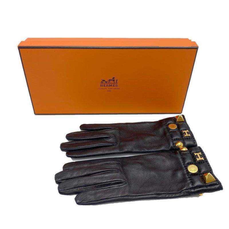 HERMES エルメス グローブ 手袋 セリエ メドール サイズ7 HERMES