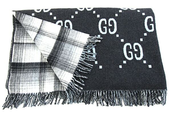 グッチ ストール GGウール リバーシブル ケープコート - メルカリ 