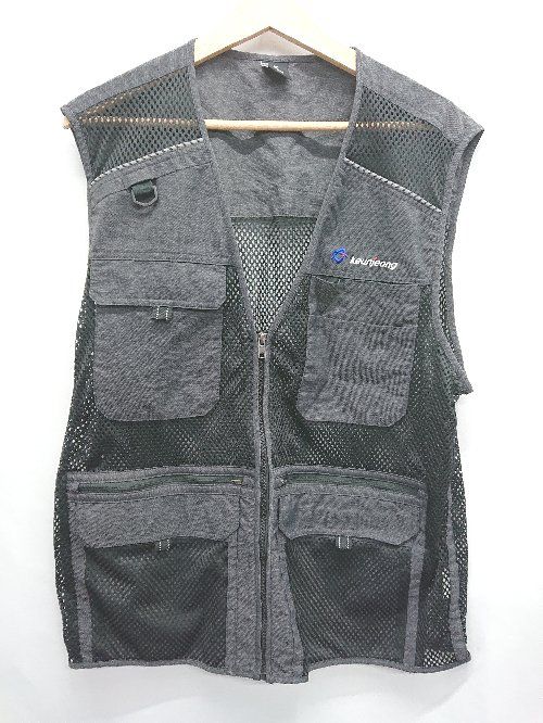 ◇ ⊂ ziben ジベン メッシュ ベスト サイズ3XL グレー系 メンズ E