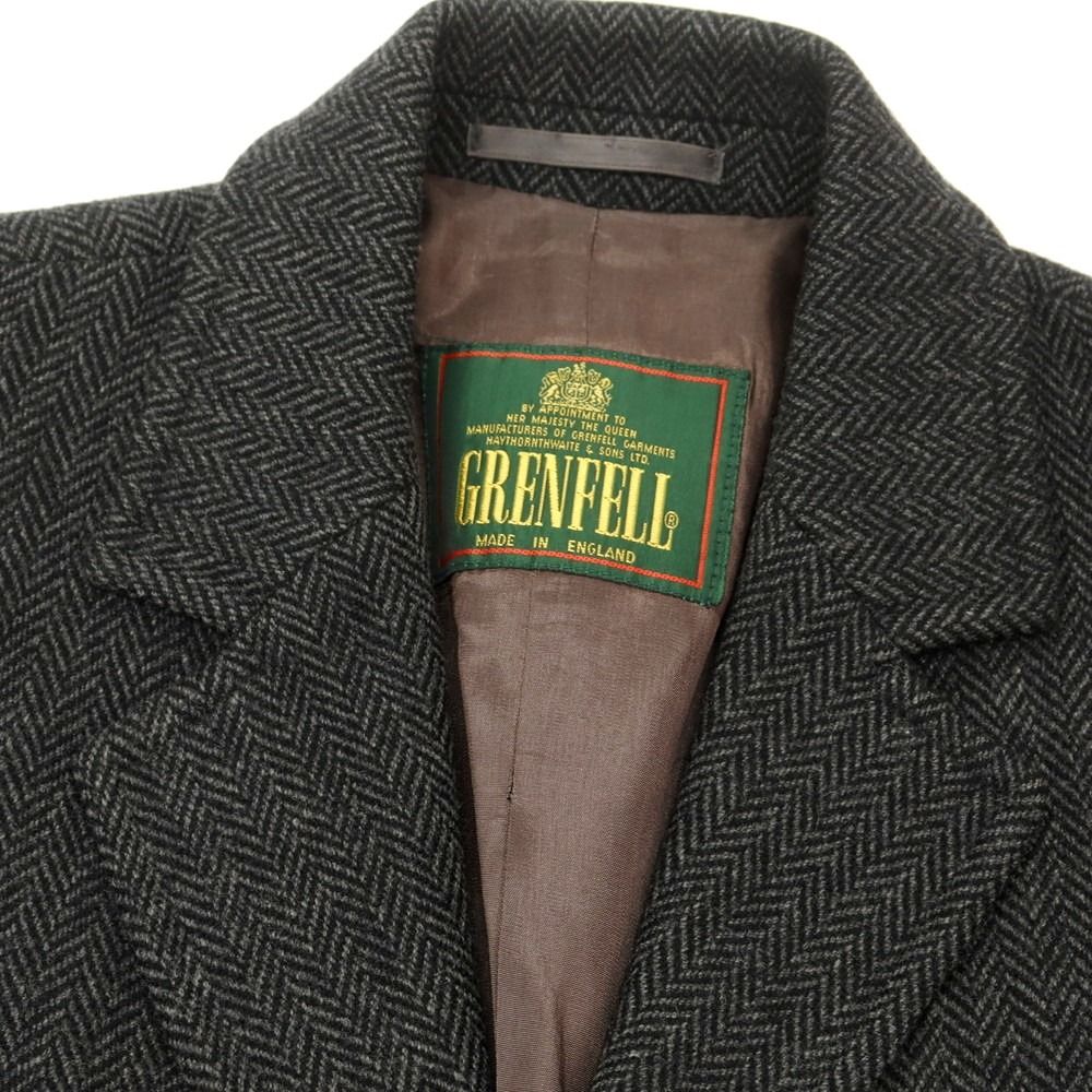 ヘリンボーン織り チェスターフィールドコート