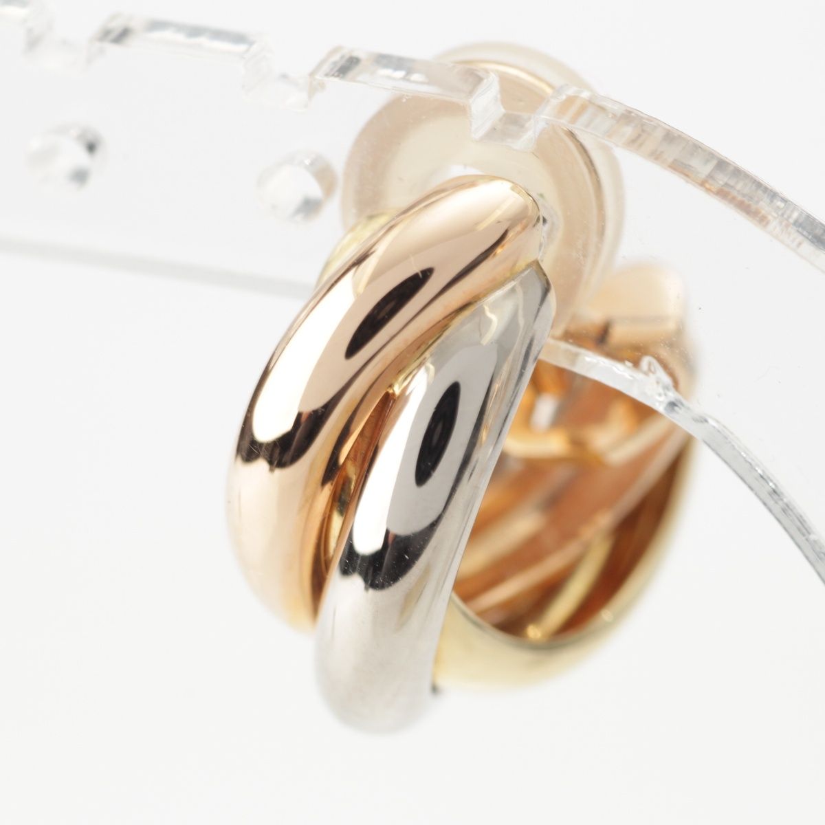 CARTIER トリニティ ループ フープ サークル イヤリング 楽天市場】カルティエ CARTIER トリニティ ループ フープ