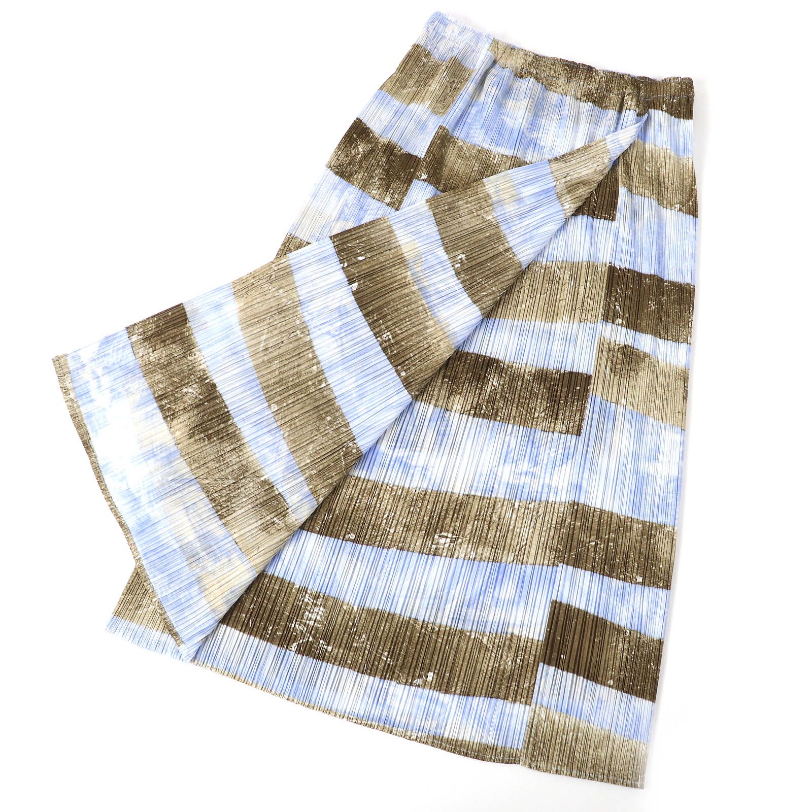 ①美品⚫︎プリーツプリーズ⚫︎スカート⚫︎ブルー系 極美品 プリーツ