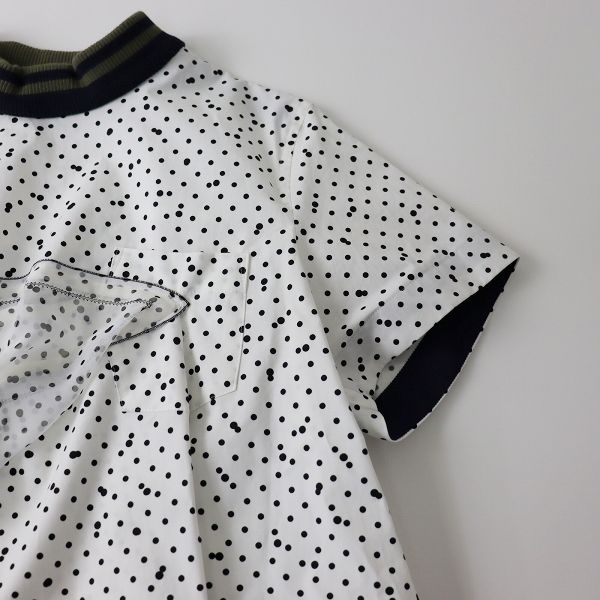 sacai / サカイ　ポルカドットブラウス　20ss 人気】サカイ☆20SS ポルカドット ドッキング Tシャツ ブラウス
