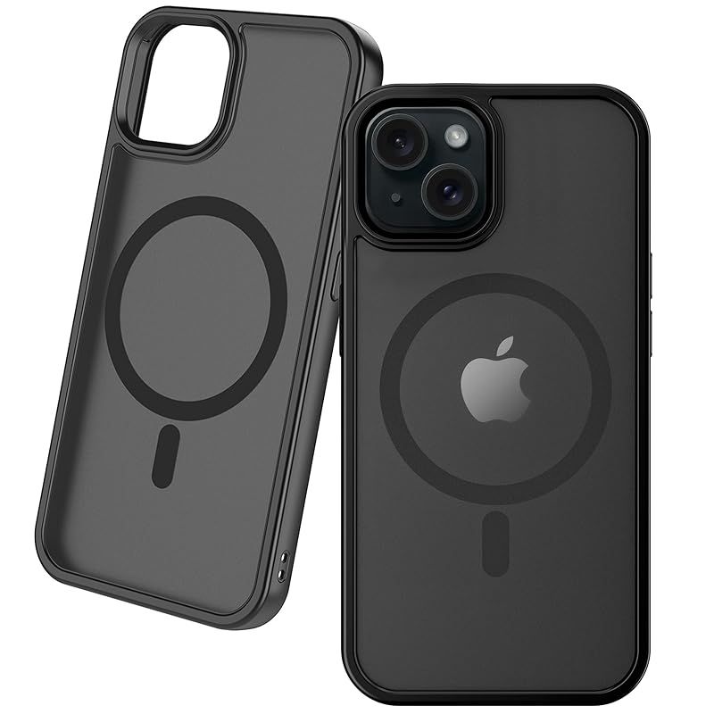 MaGdget Matte Case/マジェット マット ケース iPhoneケース MagSafe対応 耐衝撃 保護ケース ワイヤレス充電対応 強力吸着 ネオジム磁石 iPhone 15 14 13 12 11 SE Series (iPhone14，  1