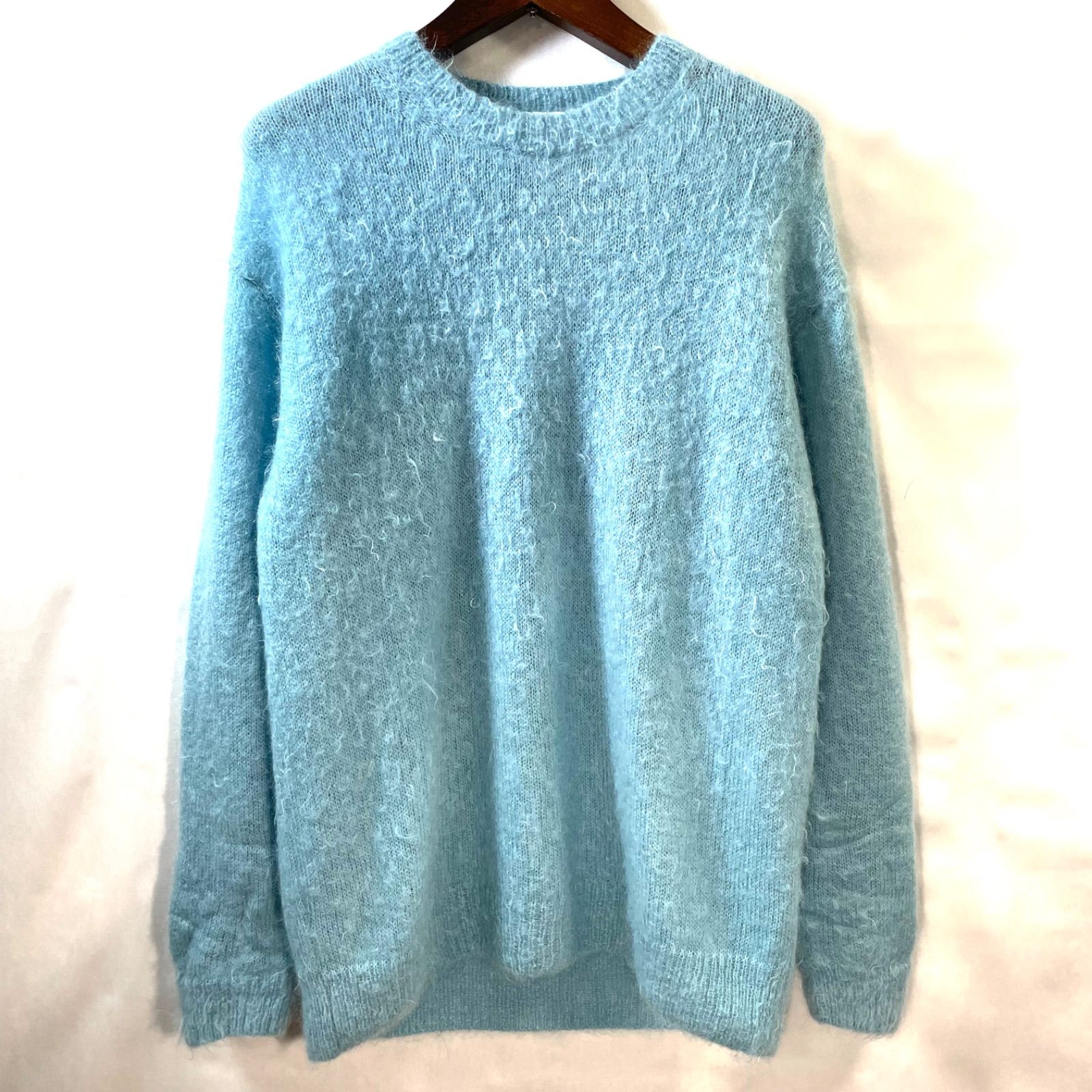 67】AURALEE 21AW Brushed Super Kid Mohair Knit オーラリー モヘア ニット ブルー 水色 - メルカリ