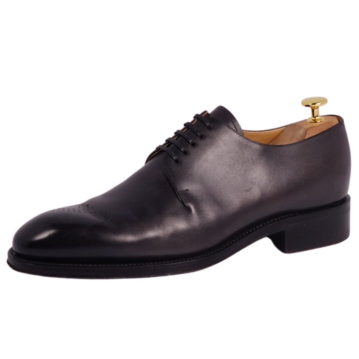 ⭐️新品未使用⭐️　ルイヴィトン　MT0211 ダービー　レザーシューズ　ブラック ヴィトン LV バロックライン レザーシューズ モノグラムフラワー ダービー