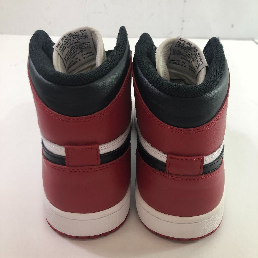 04w1624∞※【中古】 NIKE AIR JORDAN 1 RETRO HIGH OG ナイキ エアジョーダン1レトロ ハイ OG つま黒  ブラック トゥ 555088-184 ホワイト/ブラック-ジム レッド 28cm スニーカー 替え紐あり【八王子店】 - メルカリ