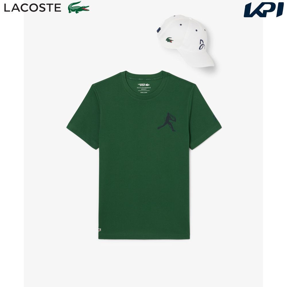 ラコステ LACOSTE テニスウェア メンズ ノバク ジョコビッチ ドライTシャツ＆キャップ TH1044-99-381 2025FW タオルキャンペーン対象