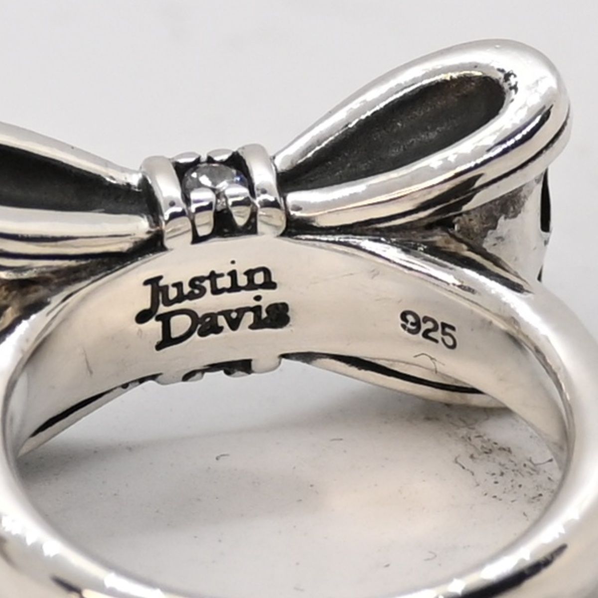 研磨済】 JUSTIN DAVIS PROMISE リング 11号 リボン SRJ328 売れ筋