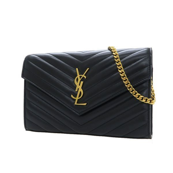 サンローラン・パリ カサンドラ チェーンウォレット(ラムスキン