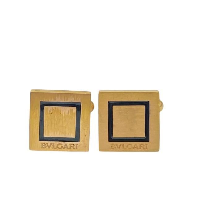 BVLGARI ブルガリ カフス カフスボタン カフスボタン アクセサリー 小物 スクエア ロゴ GP ゴールド