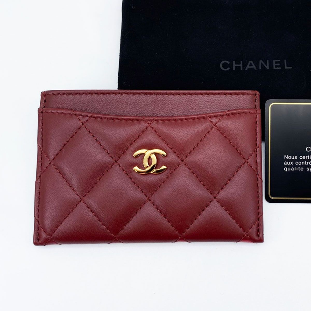 CHANEL カードケース 名刺入れ キャビアスキン ボルドー 9344 CHANEL シャネル クラシック カードケース AP0213 名刺入れ