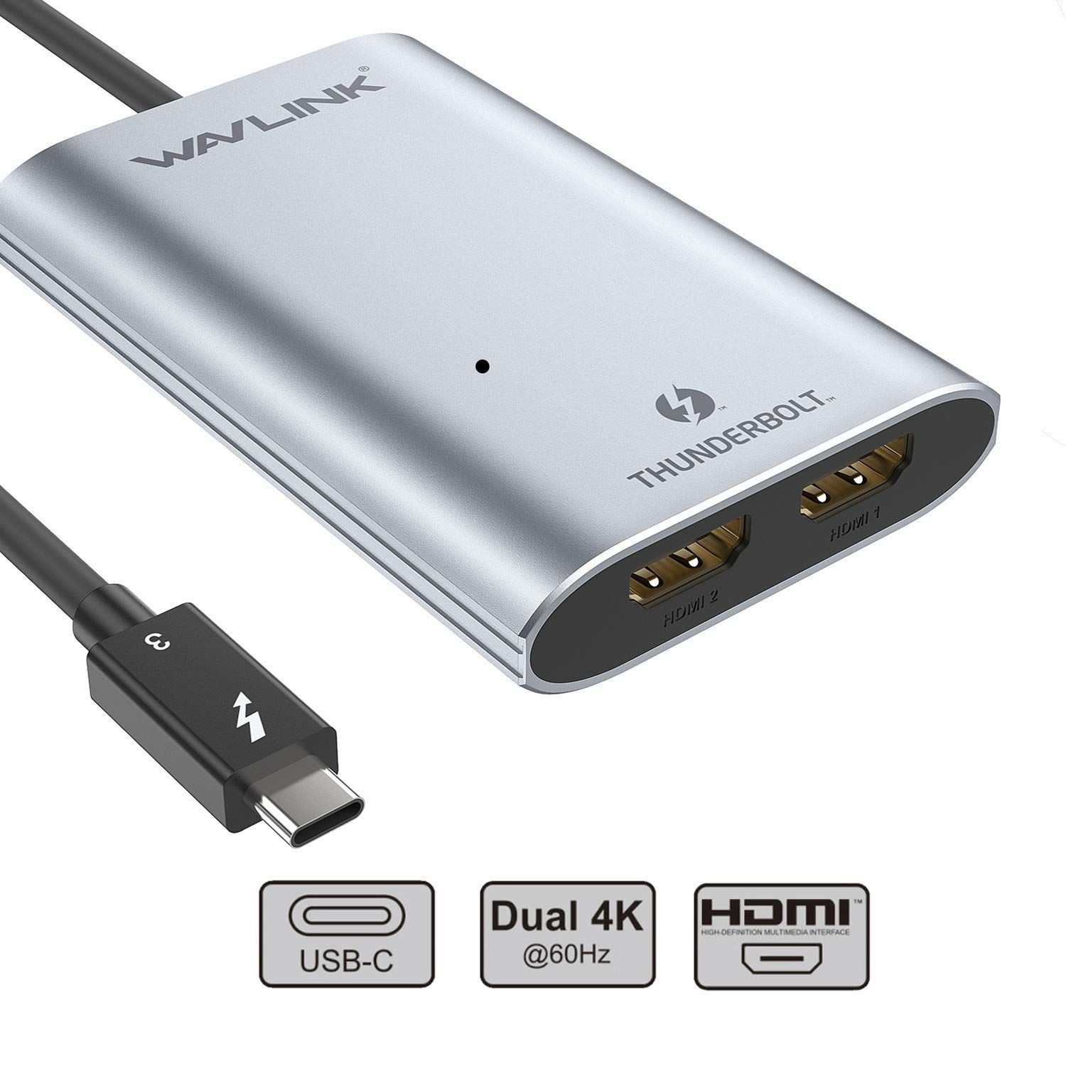 WAVLINK Thunderbolt 3ミニドッキングステーション HDMIアダプター