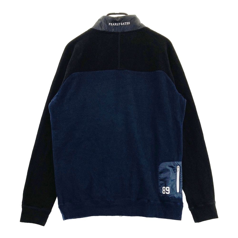 サイズ 6 PEARLY GATES パーリーゲイツ ウール混 起毛 ジップジャケット ネイビー系 240101539569 ゴルフウェア メンズ ストスト