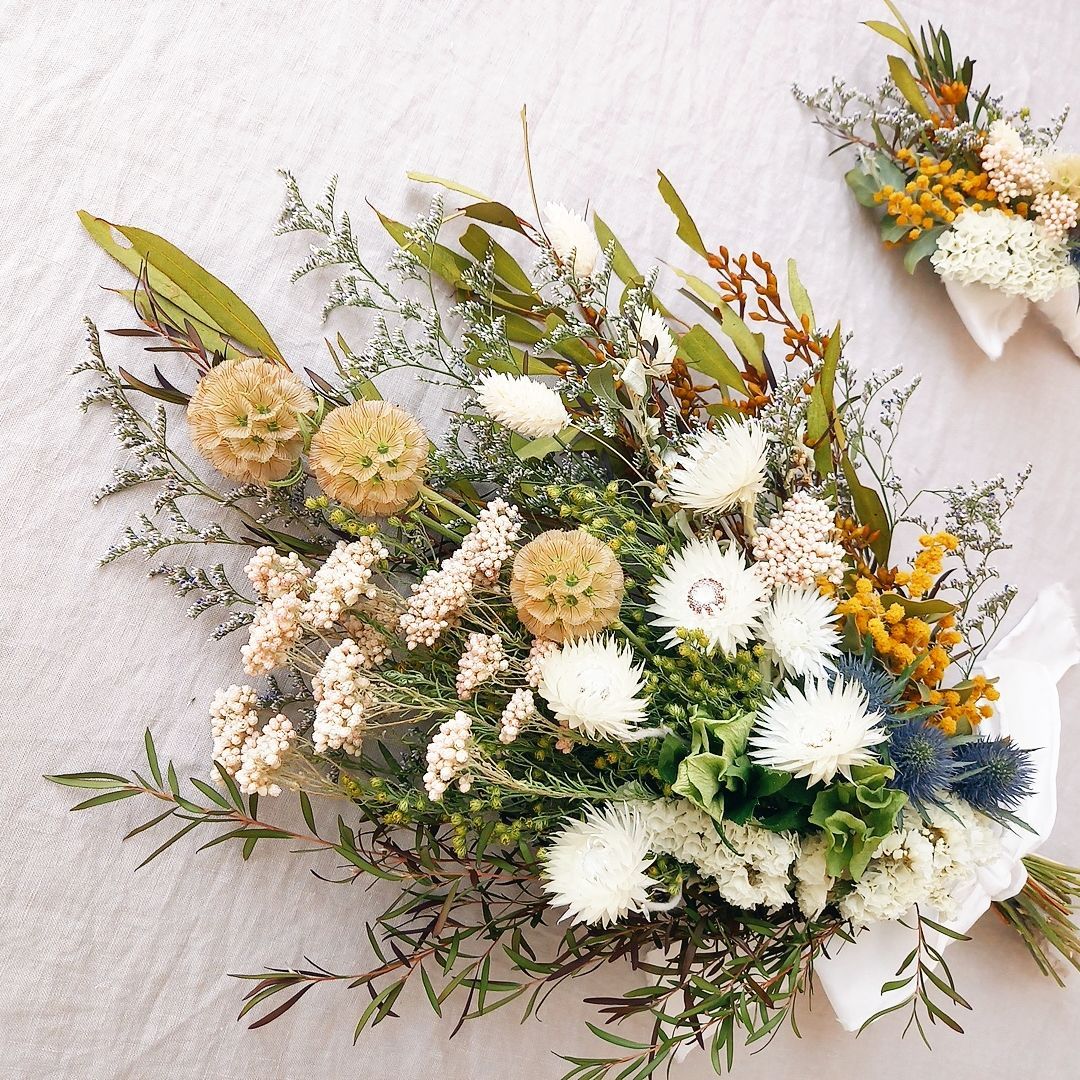 153 ドライフラワー ブーケ ブートニア スワッグ ウェディング 前撮り  