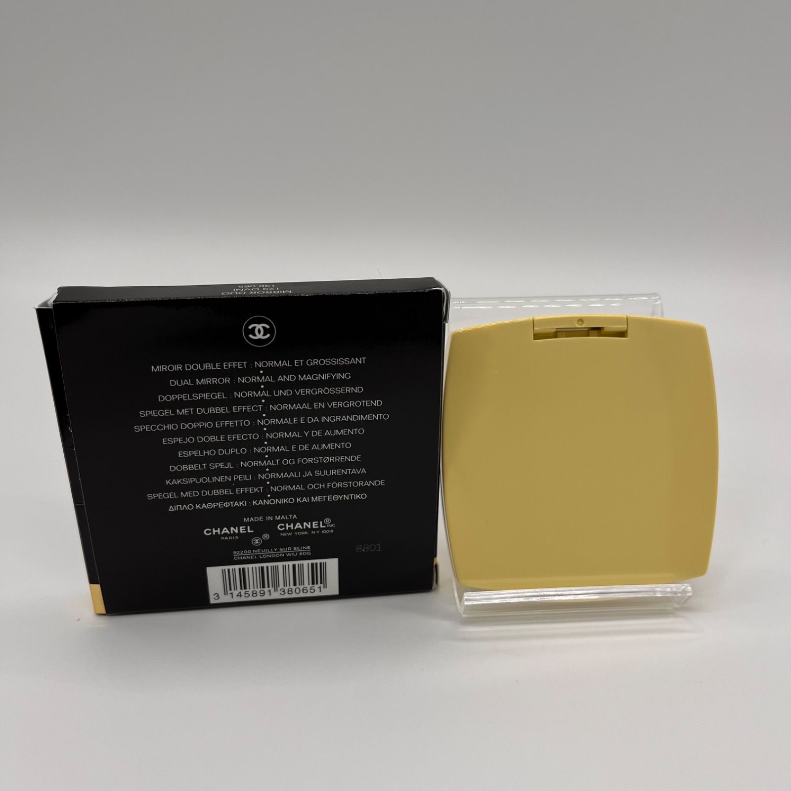 新品未使用】CHANEL シャネル コンパクト ミラー イエロー 129 新品未使用】CHANEL シャネル コンパクト ミラー イエロー 129