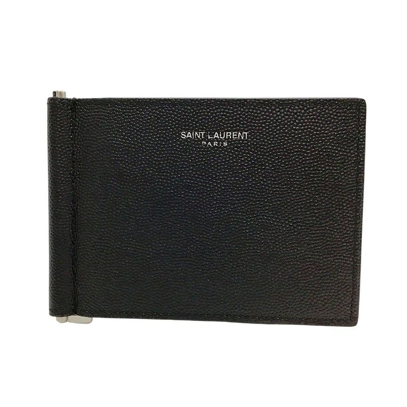 極美✨サンローラン マネークリップ レザー ロゴ金具 カサンドラ