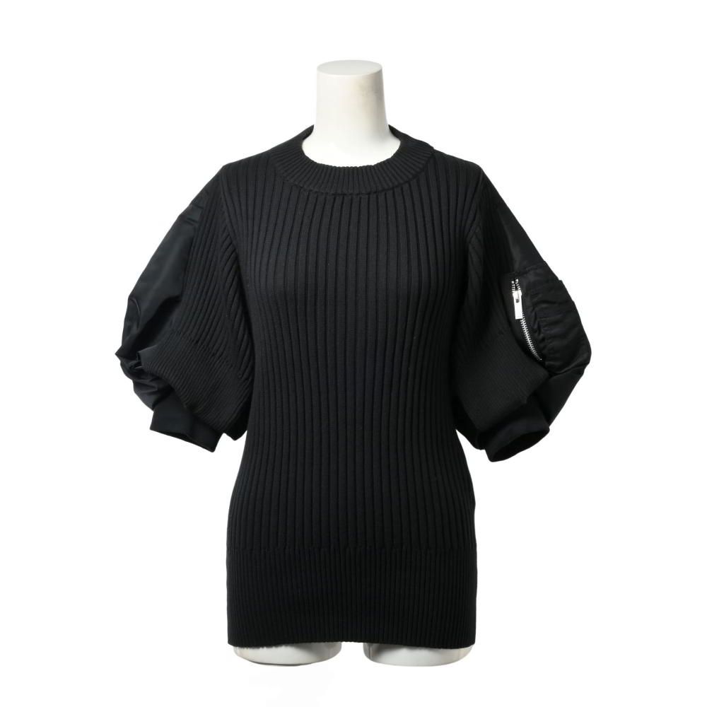 Sacai ニットショート ドッキングワンピース　22ss sacai] Cotton Knit Dress – MaW SAPPORO
