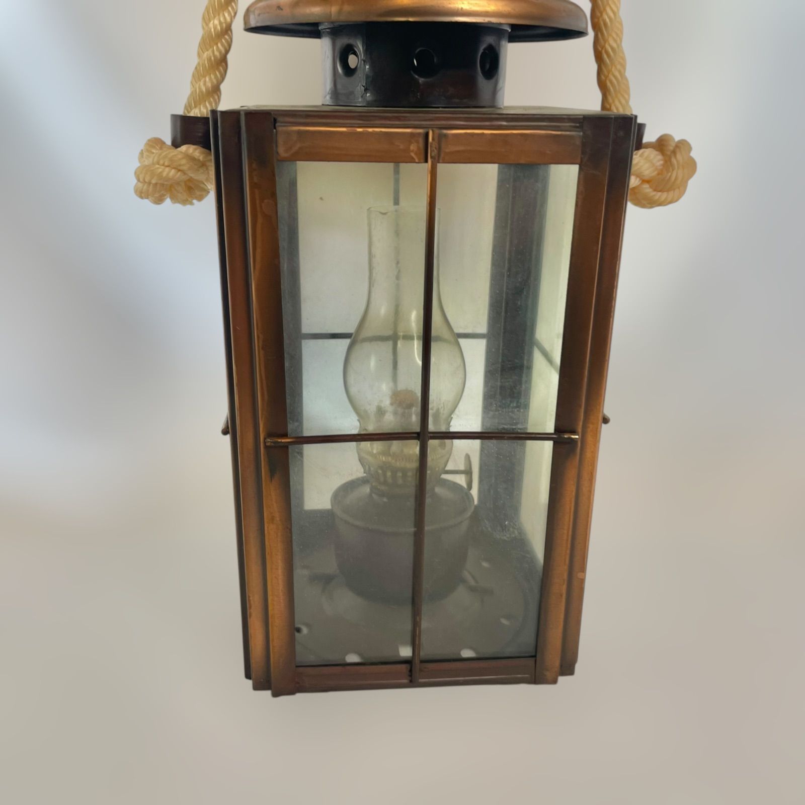 ○ 【昭和レトロ】オイルランタン 吊りランプ 現状品