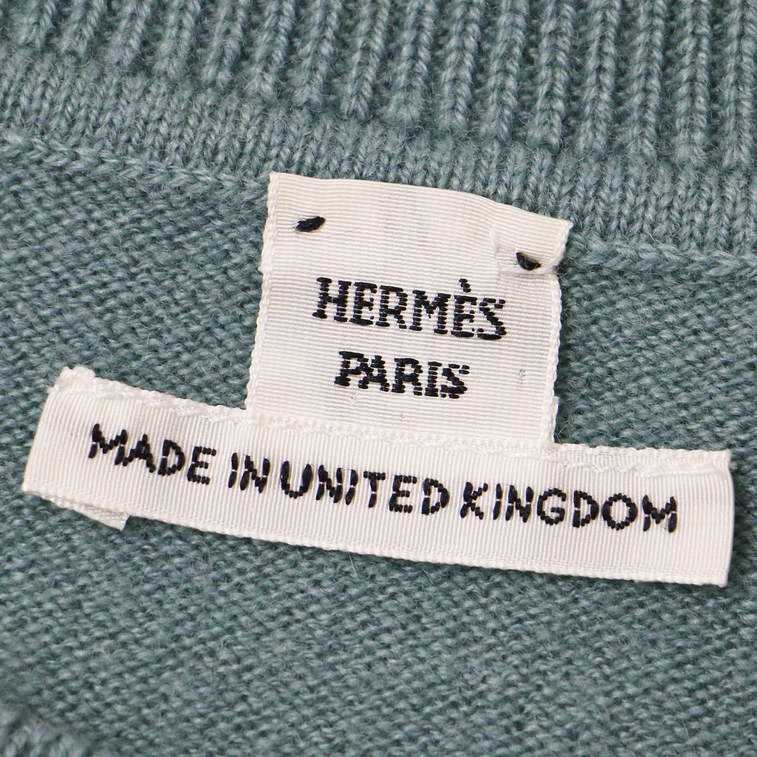 美品 HERMES エルメス ニット カシミヤ セーター ブルー系 38(M) H