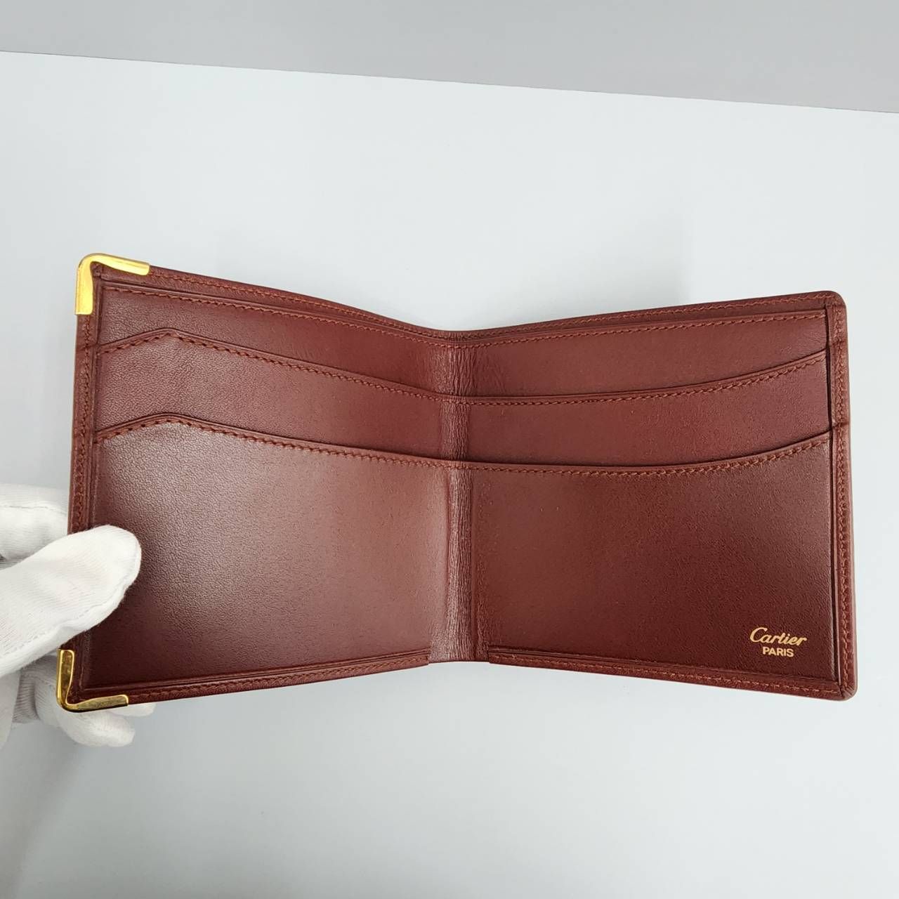 Cartier カルティエ マストライン 札入れ ボルドー 箱付き 財布 