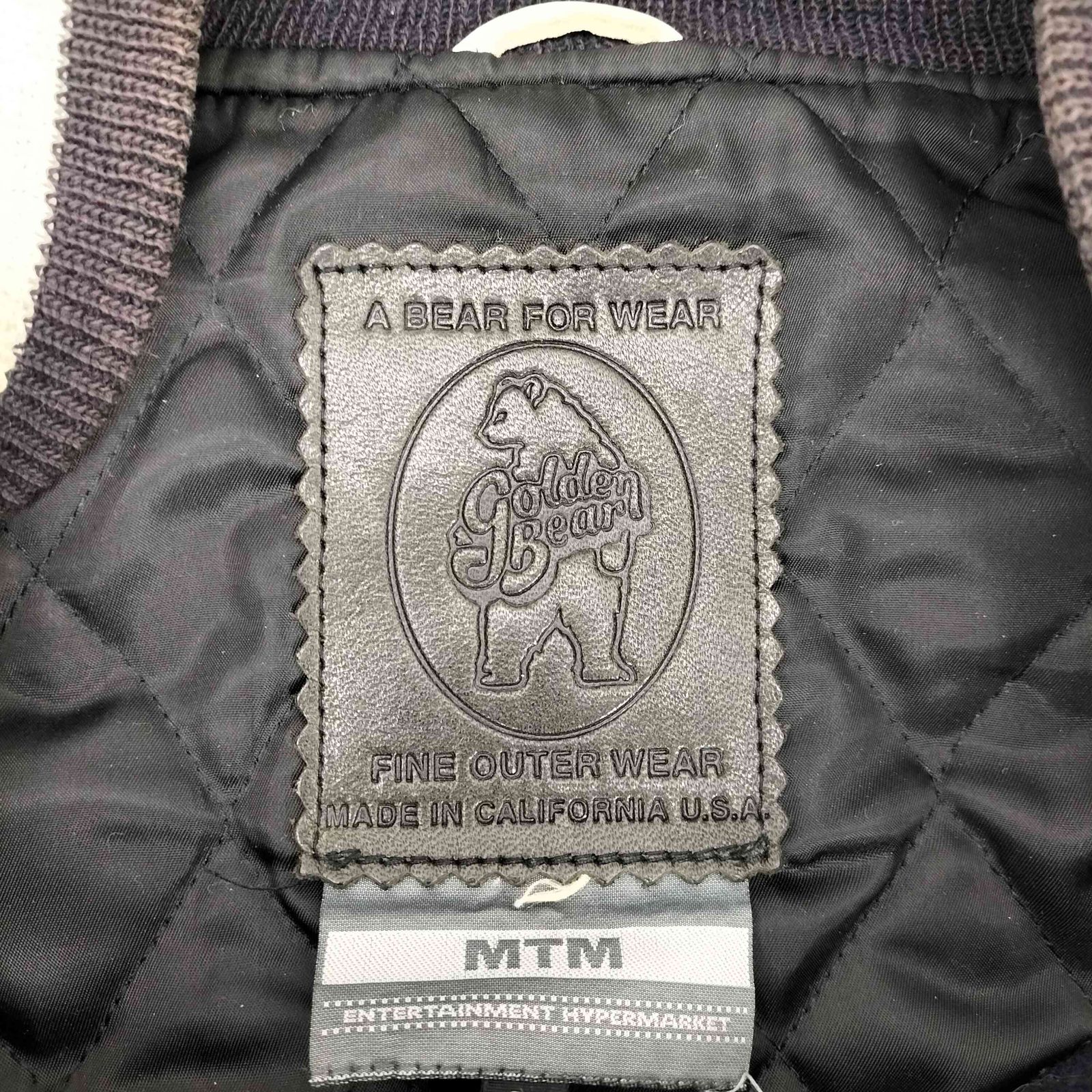 ✨️U.S.A. LEATHER レザー切替 キルティング ワッペン スタジャン