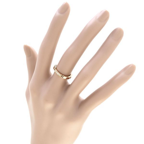 カルティエ K18PG マイヨン パンテール 4P ダイヤ リング 指輪 8号