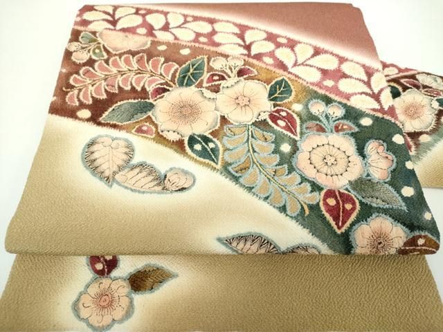 平和屋着物○九寸名古屋帯 絞り 辻が花 鬼しぼ縮緬 正絹 逸品