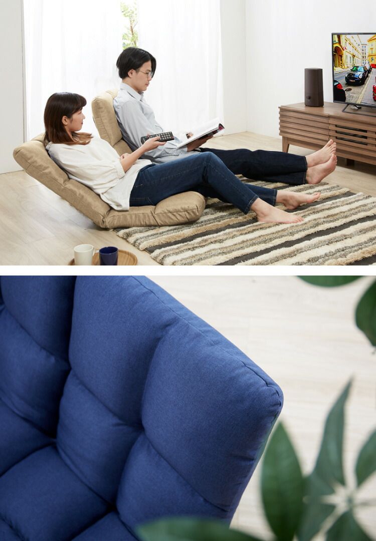 LOWYA リクライニングソファ グレー 手渡し限定】LOWYA 2人掛け