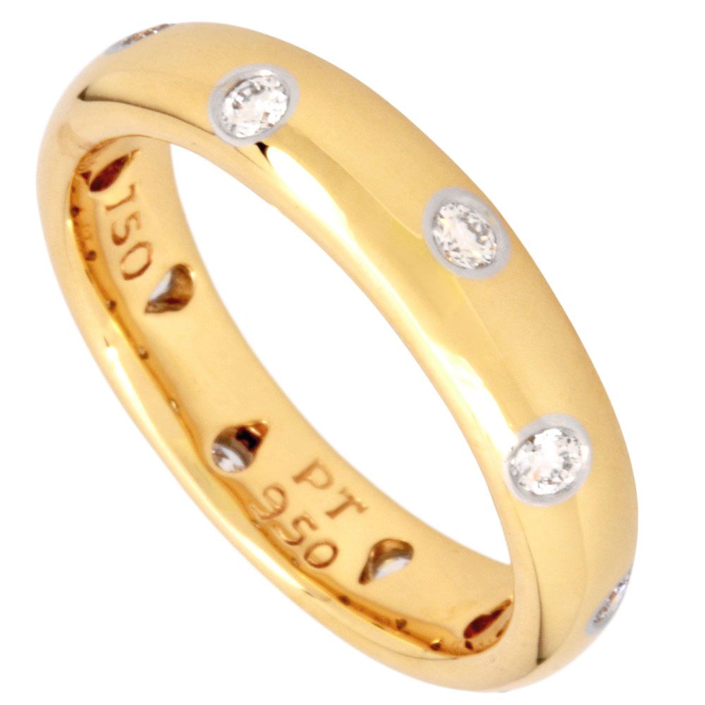 【新品仕上げ】　ティファニー　ドッツ　ダイヤ　プラチナ　リング　9号 TIFFANY&Co. ティファニー リング ダイヤ ダイヤモンド ドッツ 9