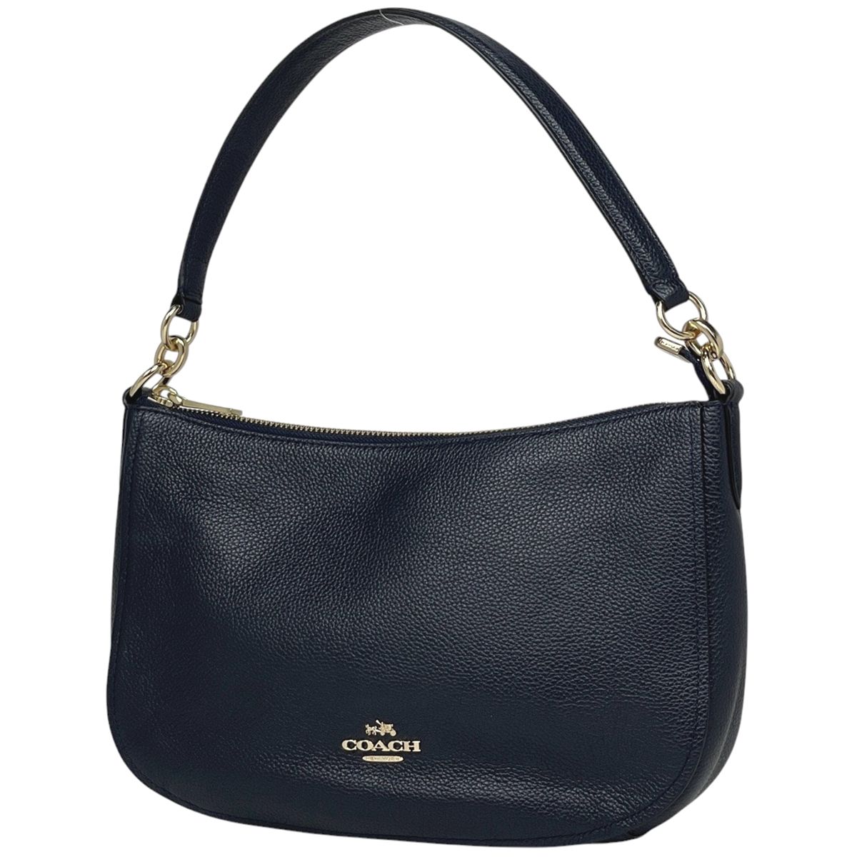 コーチ COACH ロゴ ハンドバッグ 2WAY ショルダーバッグ ワンショルダー ハンドバッグ レザー ネイビー 56819 レディース