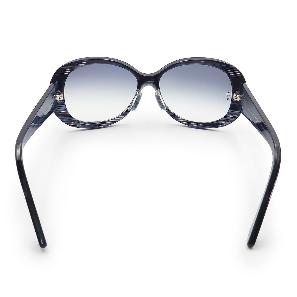 カルティエ 2C サングラス メガネ 眼鏡 アイウェア プラスチック ブルー シルバー金具 T8200875 箱付 Cartier（中古） カルティエ 2C サングラス メガネ 眼鏡 アイウェア プラスチック