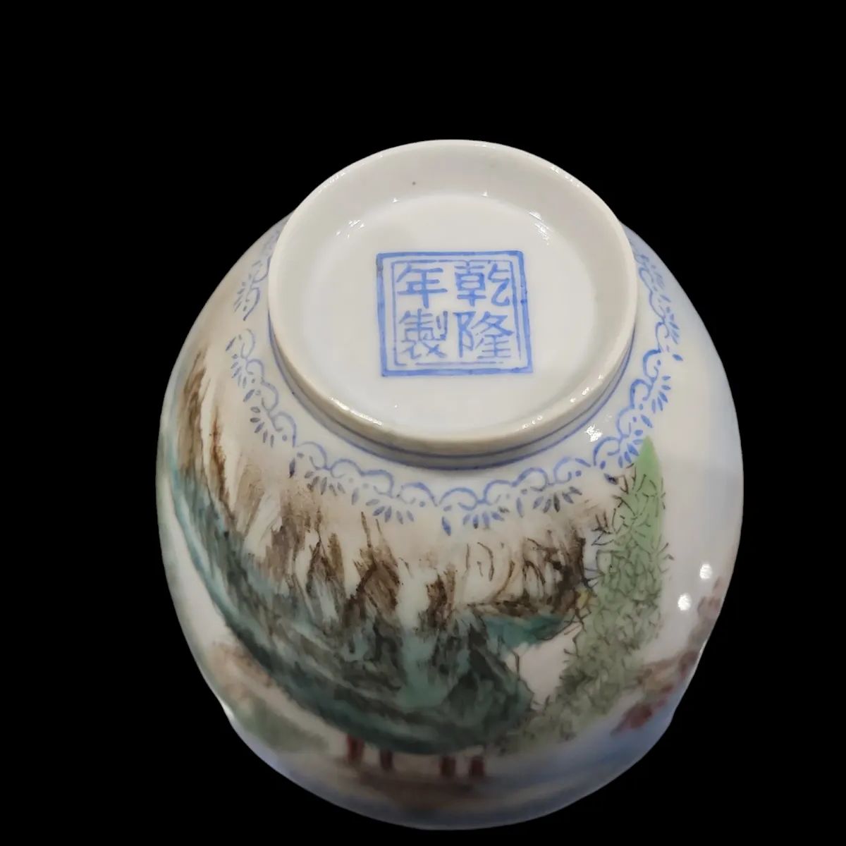 専用 中国美術 景徳鎮 薄胎茶碗3点 共箱 口径約6.3㎝ 東さ7-0525③ 中国 景德鎮 薄胎 湯呑 煎茶碗 「乾隆年製」銘 唐物 中国美術 景