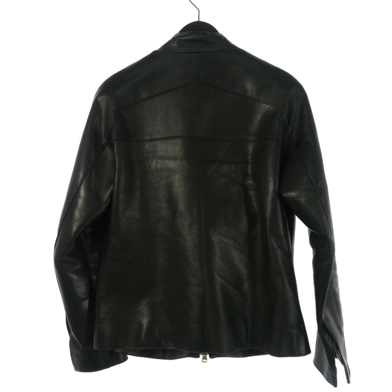 ソウモ SOUMO HOLLOW LEATHER JACKET シングルライダースジャケット ホースレザー S ブラック 黒 05-SL-001 -  メルカリ