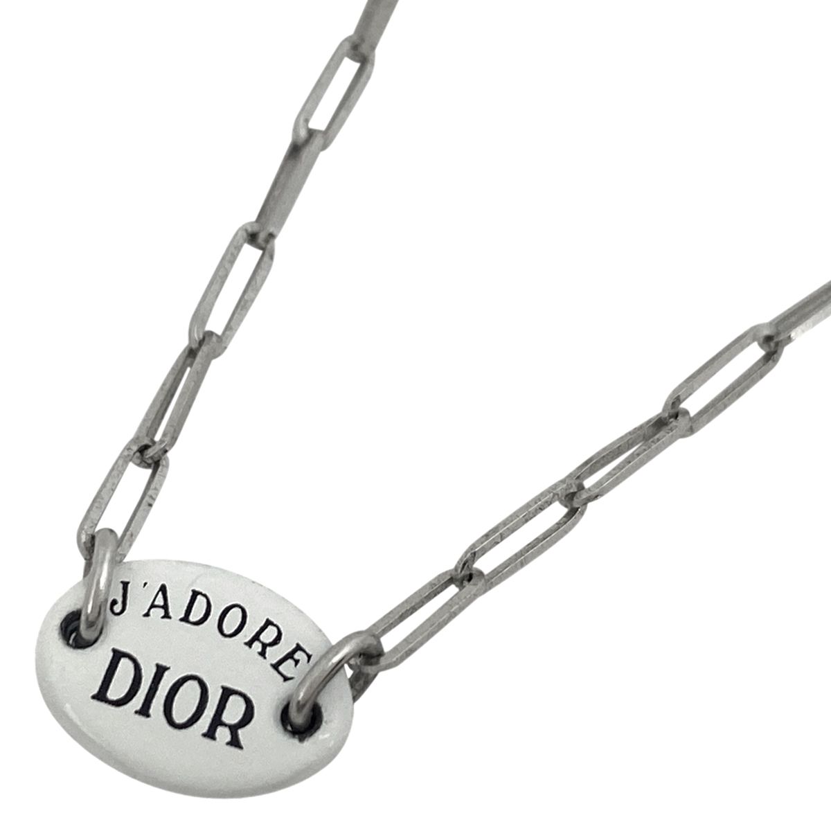 クリスチャンディオール Christian Dior ロゴ プレート ネックレス 
