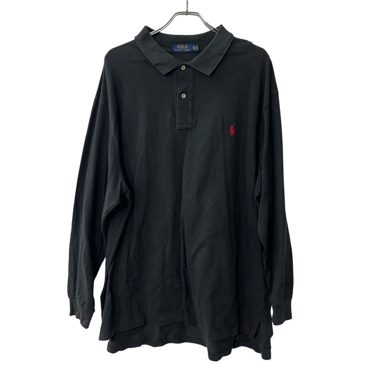 POLO RALPH LAUREN 長袖 ポロシャツ 3XL ブラック ポロラルフ
