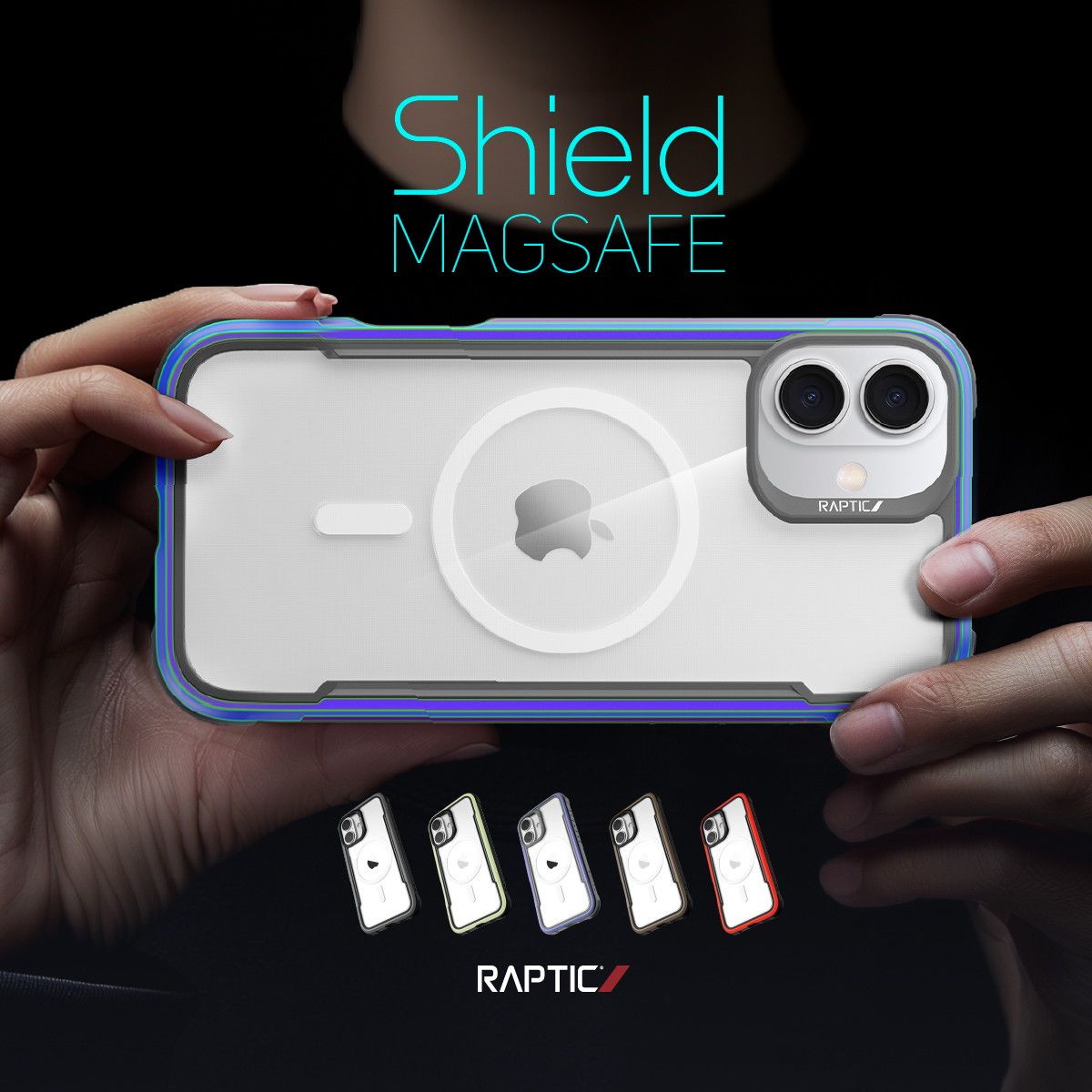 iPhone 16 Plus ケース クリア MagSafe 対応 耐衝撃 米軍 MIL規格 スマホケース アルミ フレーム iPhone16Plus アイフォン16 プラス 対応 RAPTIC Shield MagSafe