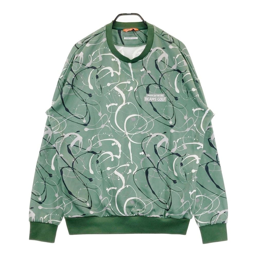 サイズ XL BEAMS GOLF ビームスゴルフ スウェットトレーナー 総柄 グリーン系 240101421107 ゴルフウェア メンズ ストスト