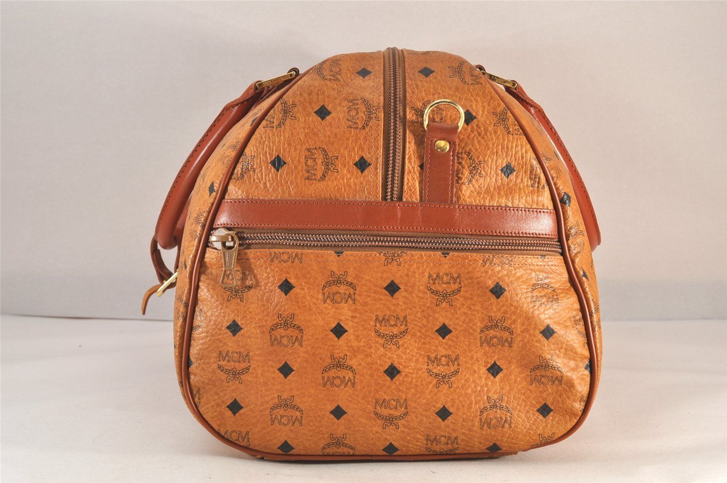 MCM ボストンバッグ レザー ブラウン MCM ボストンバッグ レザー ブラウン : JJコレクション ヤフー店