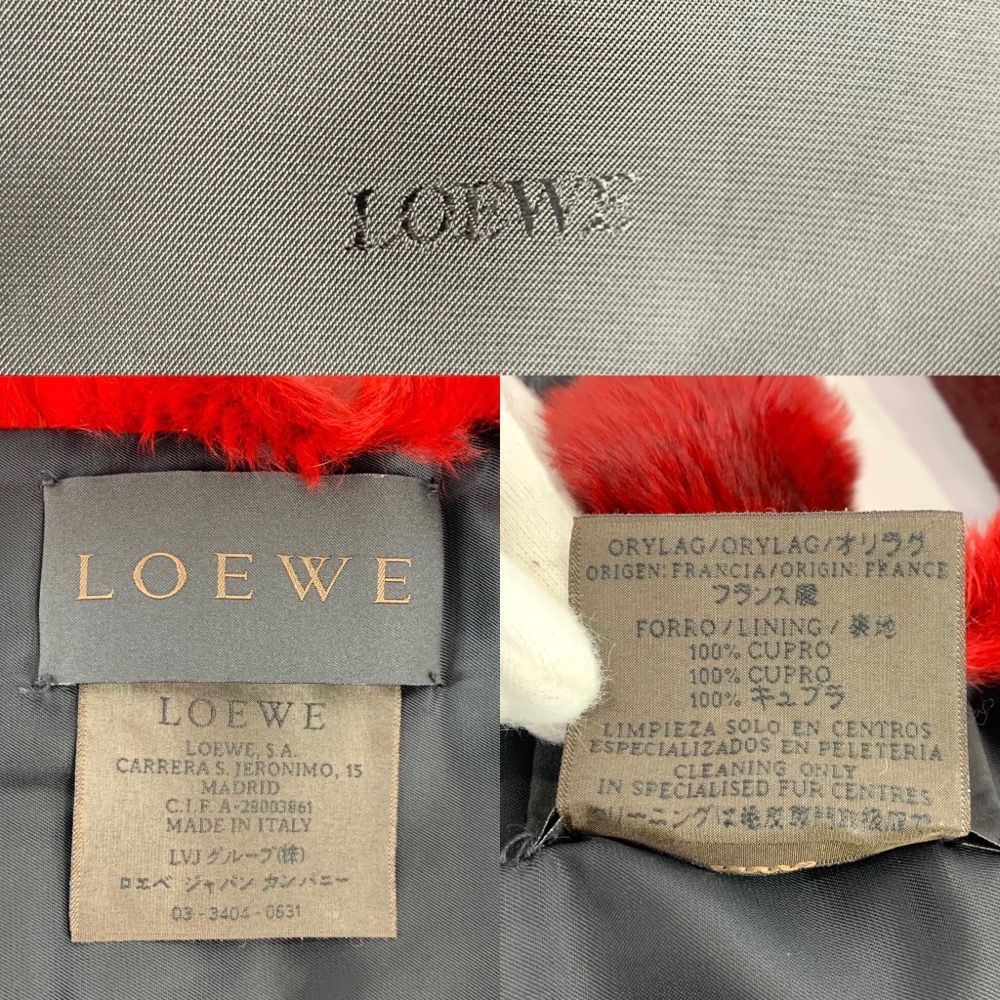 限定価格】 ロエベ マフラー レディース ファーストール ラビットファー ショート ファッションアイテム 防寒 秋 冬 LOEWE オリラグ レッド  赤 定番 美品【中古品】 - メルカリ