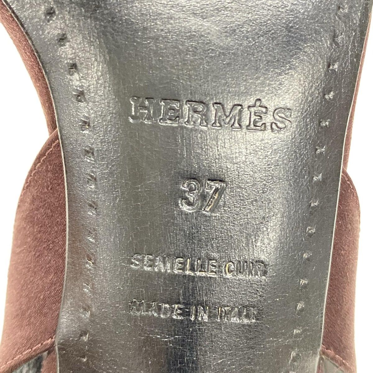 HERMES(エルメス) サンダル 37 レディース ナイト ボルドー