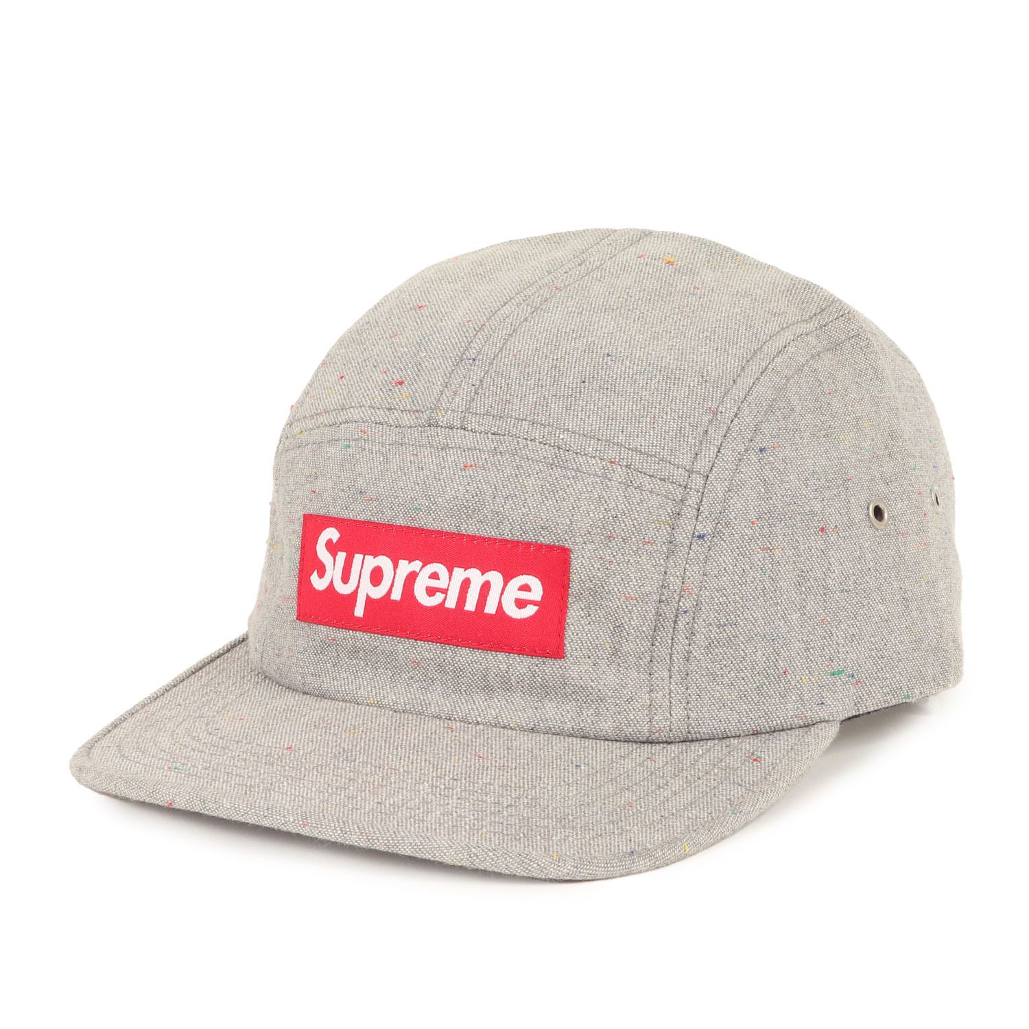 Supreme シュプリーム キャップ | ネップ キャンバス ボックスロゴ キャンプキャップ Camp Cap | グレー | ブランド 帽子 box logo メンズ