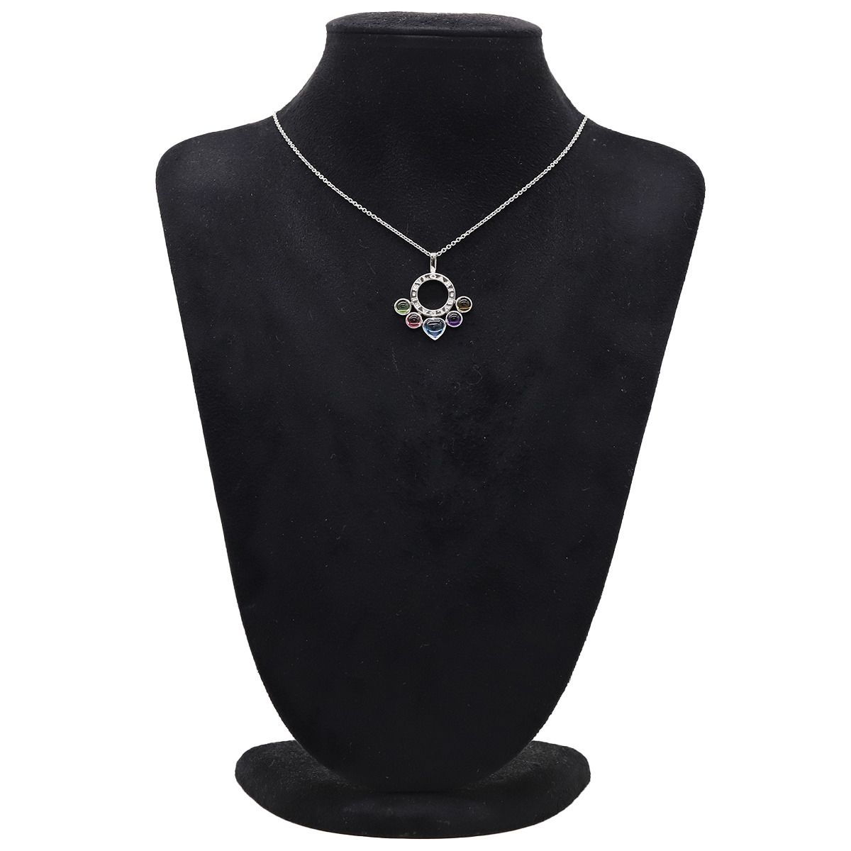 ブルガリ BVLGARI ネックレス アレグラ マルチストーン K18WG
